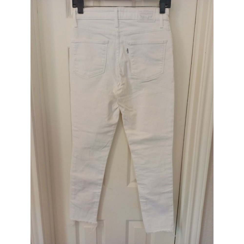 Women's Levi's 721 High Rise Frayed Hem Distressed Skinny Jeans Size 27 - Picture 6 of 8